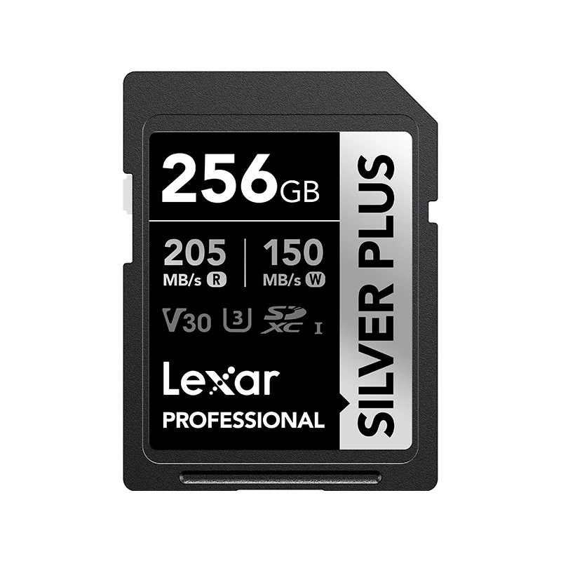 Lexar 256GB Professional SDXC SILVER PLUS UHS-I Memory Card R: 205MB/s, W: 150MB/s