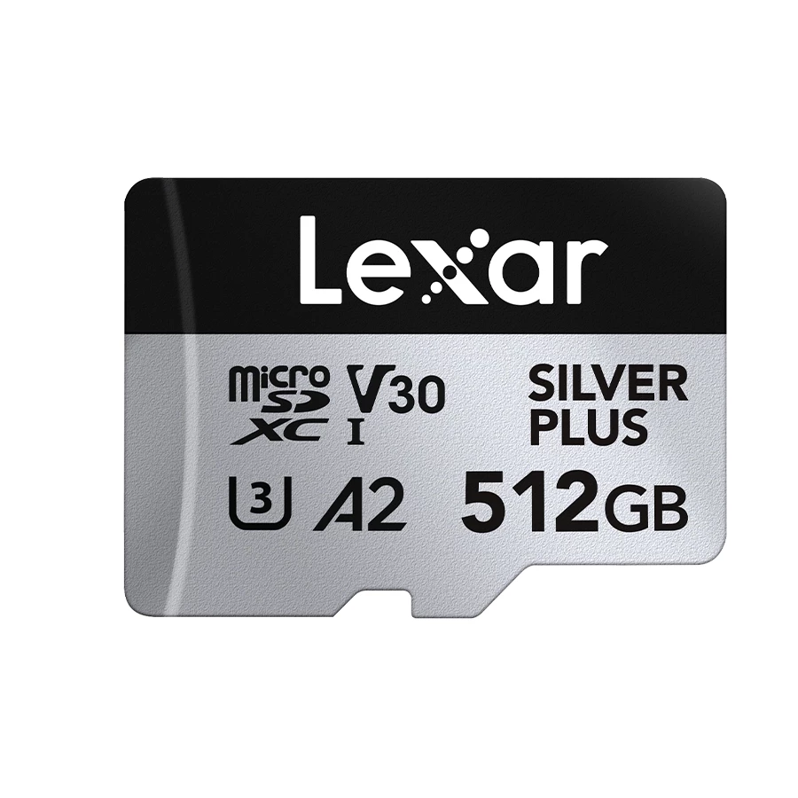 Lexar 512GB Silver Plus microSDXC UHS-I R: 205MB/s, W: 150MB/s
