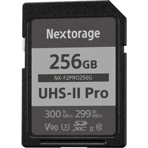 Nextorage NX-F2PRO SDXC UHS II 256GB 300MB/s Max Read Speed, 299MB/s Max Write Speed U3 CL10 V90