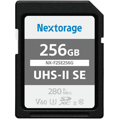 Nextorage NX-F2SE SDXC UHS II 256GB 280MB/s Max Read Speed, 170MB/s Max Write Speed U3 CL10 V60