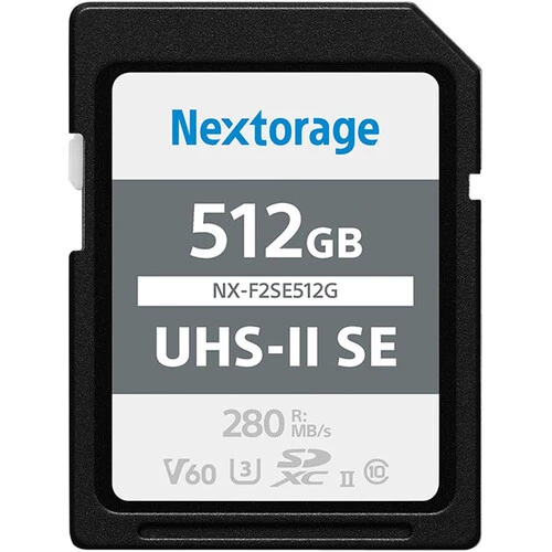 Nextorage NX-F2SE SDXC UHS II 512GB 280MB/s Max Read Speed, 150MB/s Max Write Speed U3 CL10 V60