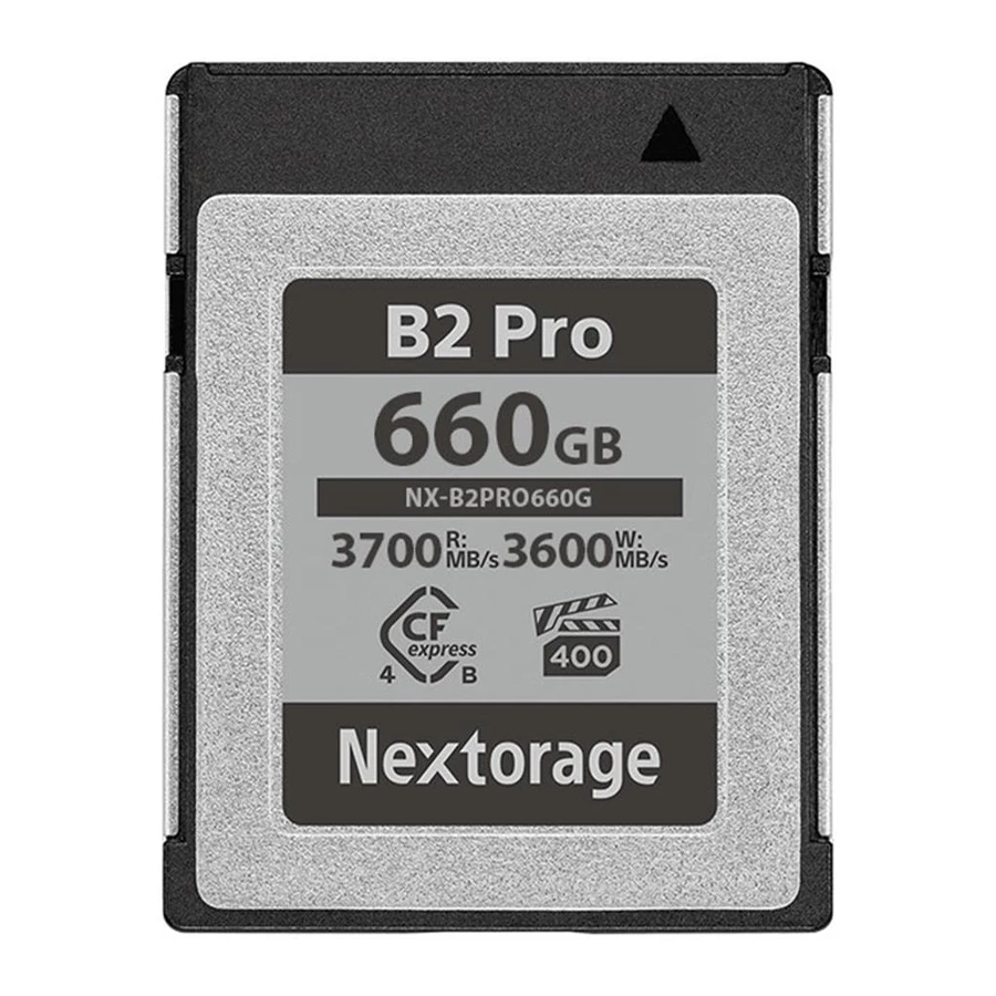 Nextorage NXB2PRO CFExpress Type B 660GB 3700MB/s Read, 3600MB/s Write, 3400Mb/s Min Sustain Speed