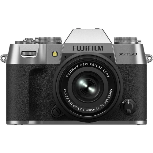 Fujifilm X-T50 Mirrorless Camera with XF 15-45mm f3.5-5.6 Lens (Silver)