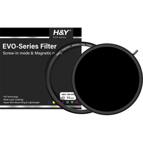 H&Y HD EVO Variable ND3-1000+CPL Filter Kit 72mm EVND72