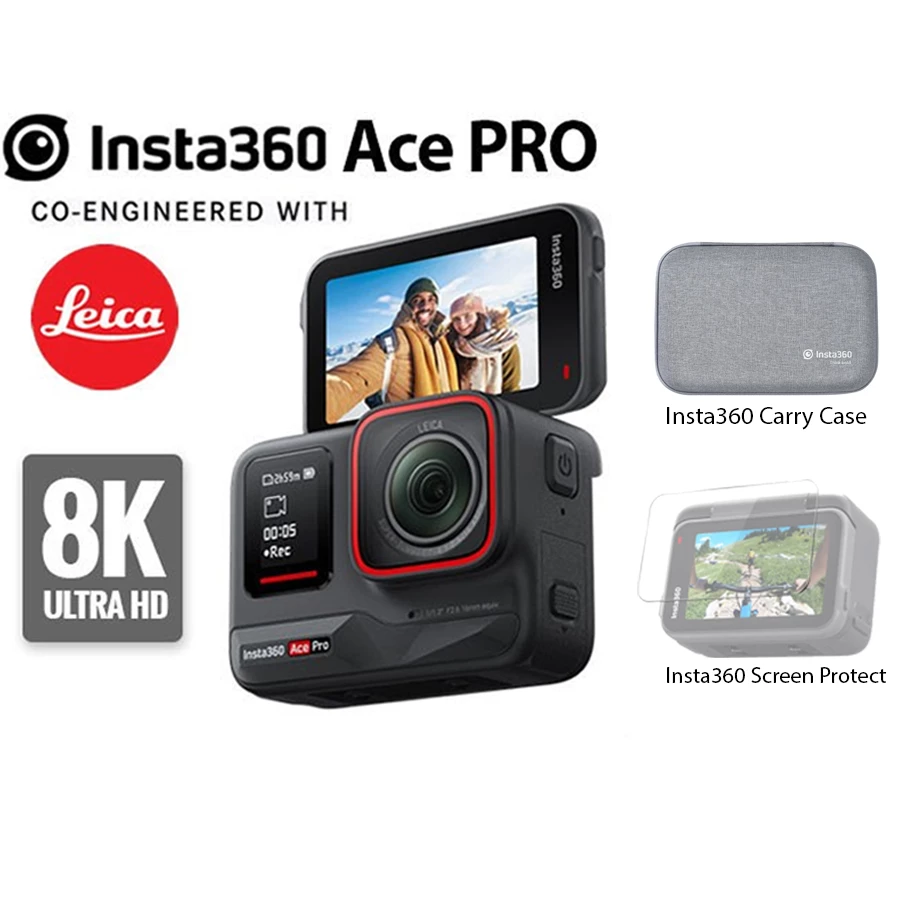 Insta360 Ace Pro with Screen Protector + Carry Case