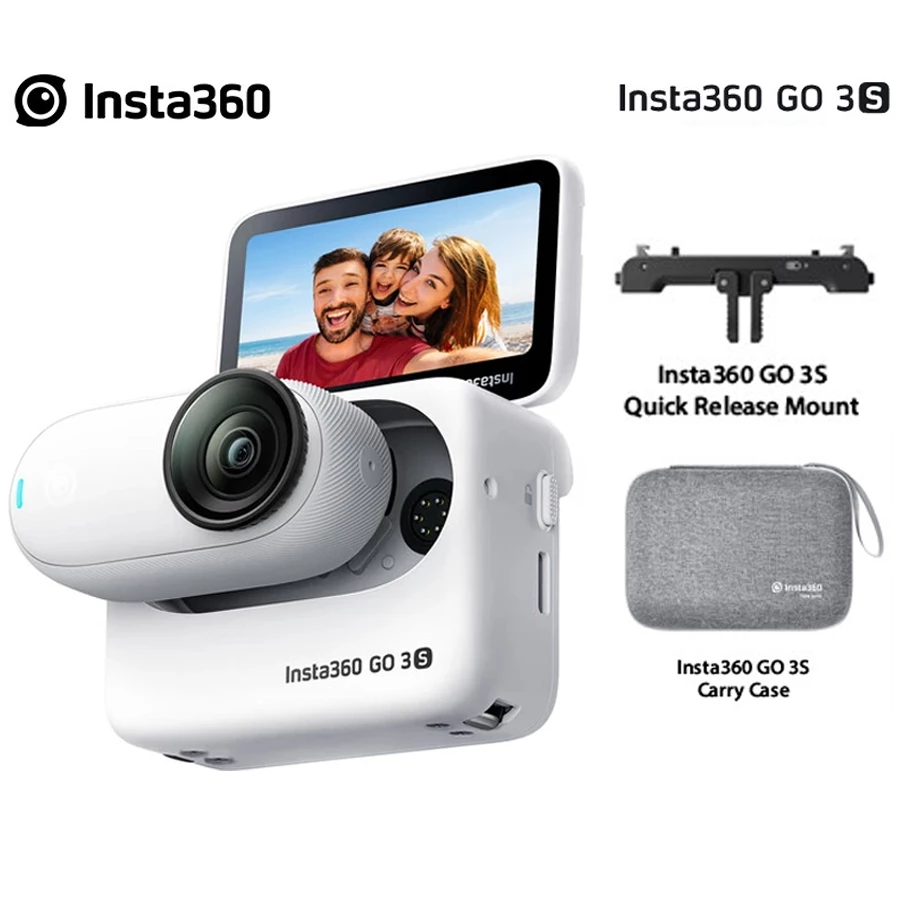 Insta360 GO 3S (128GB) Standard Artic White with Screen Protector + Carry Case