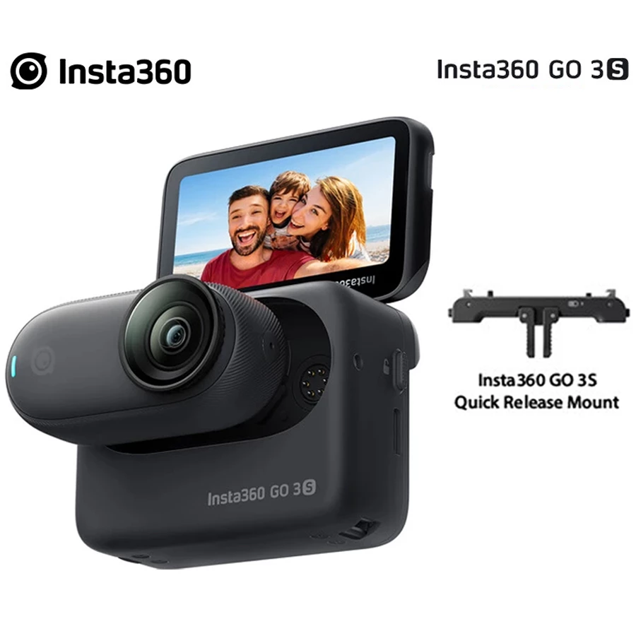 Insta360 GO 3S (128GB) Standard Midnight Black with Quick Release Mount