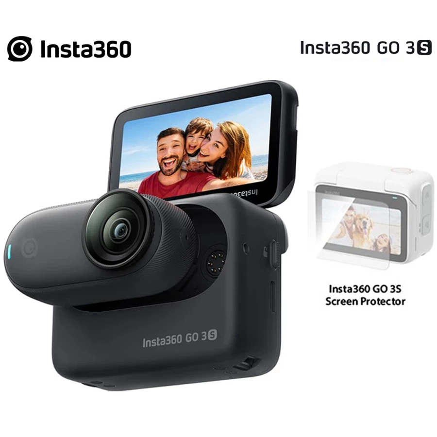 Insta360 GO 3S (128GB) Standard Midnight Black with Screen Protector