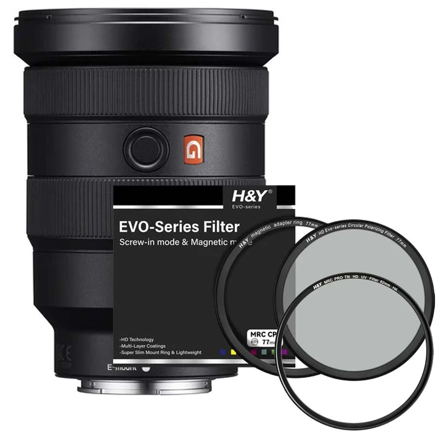 B2G Sony FE 16-35mm f2.8 GM Lens with H&Y Filters 82mm HD MRC UV Filter (MRU82)+H&Y HD EVO Circular Polarizing Filter 82mm EPL82