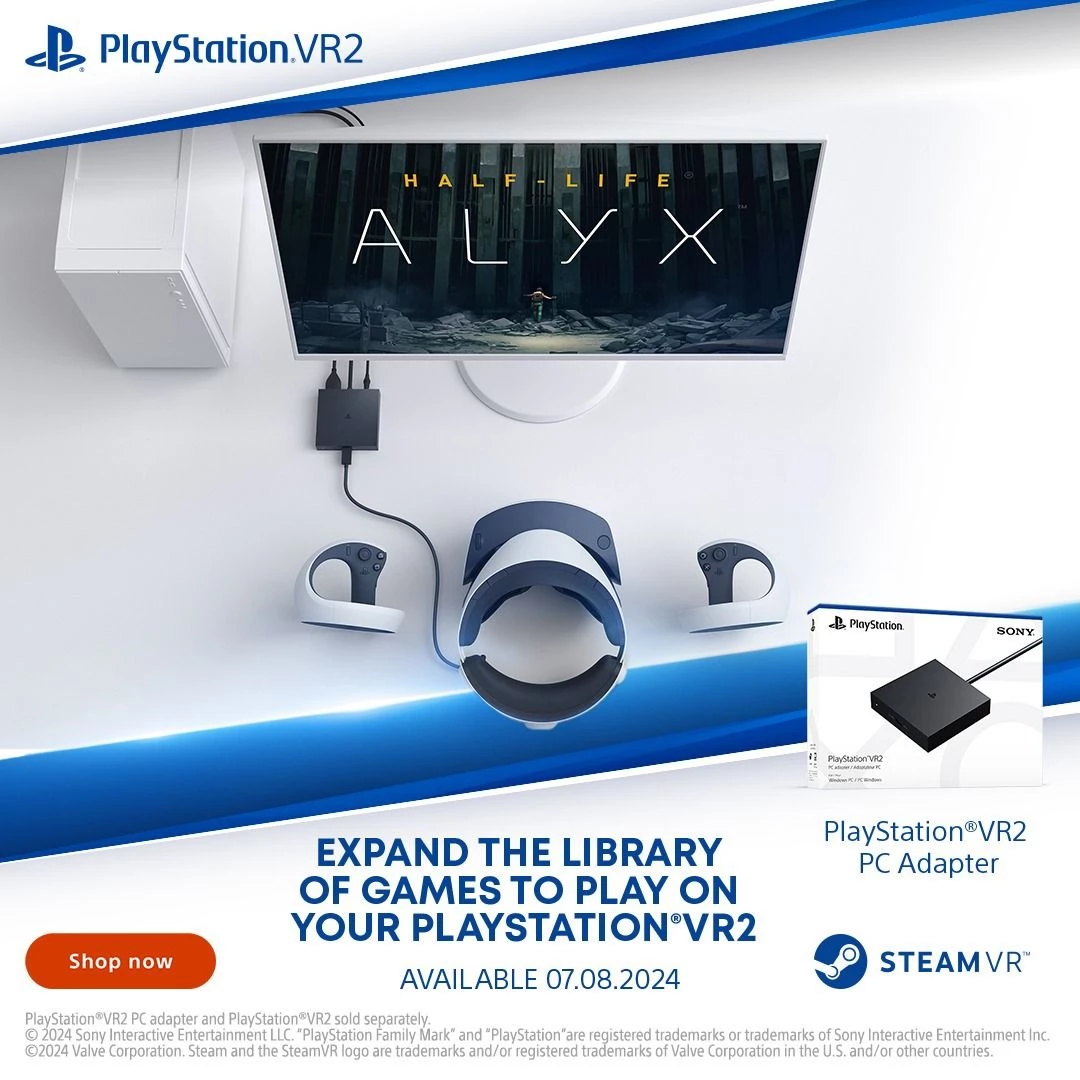 Asikkk... Pengguna Playstation VR2 Bisa Bermain Game PC di Steam dengan Playstation VR2 PC Adapter.