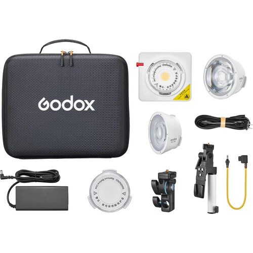 Godox ML100Bi Kit-2 Bi-Color Portable LED Light (with 36° Lens & V-Mount Handgrip Kit)