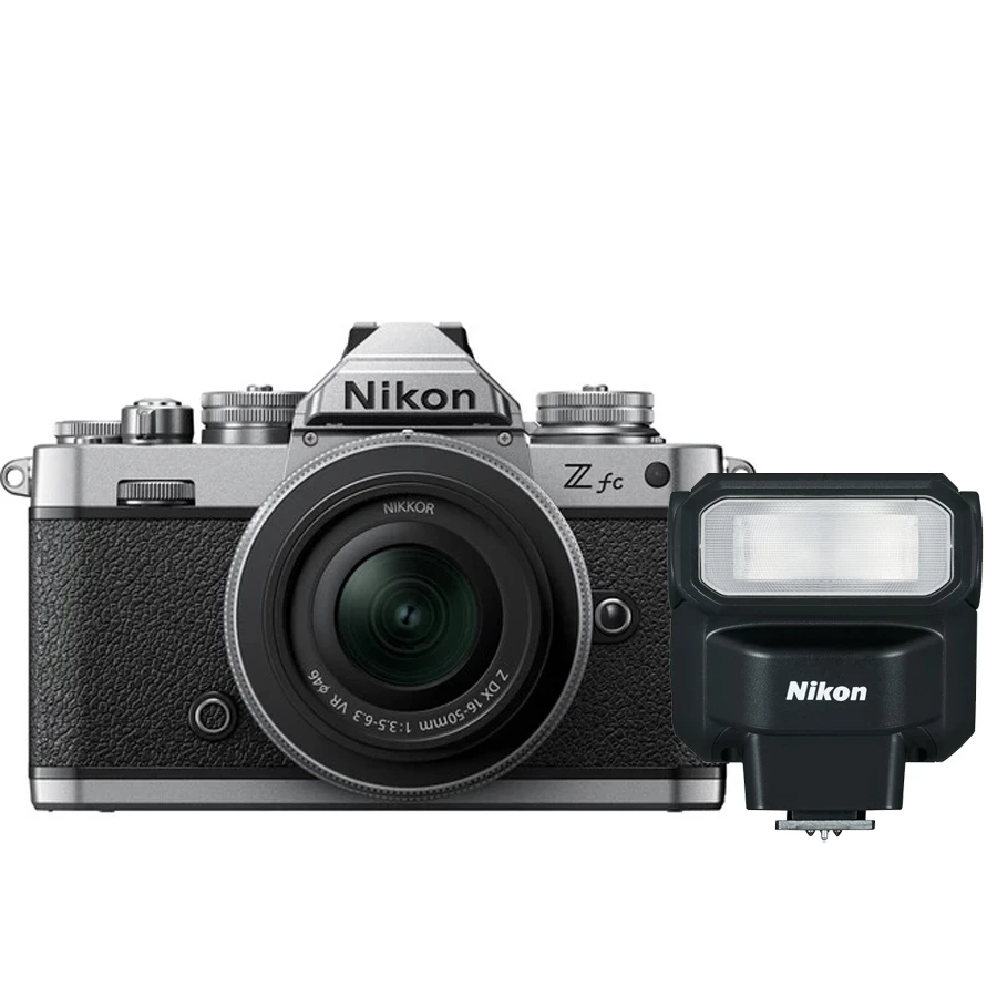 Nikon Z fc Mirrorless Digital Camera Silver with 16-50mm Lens  + Nikon SB300