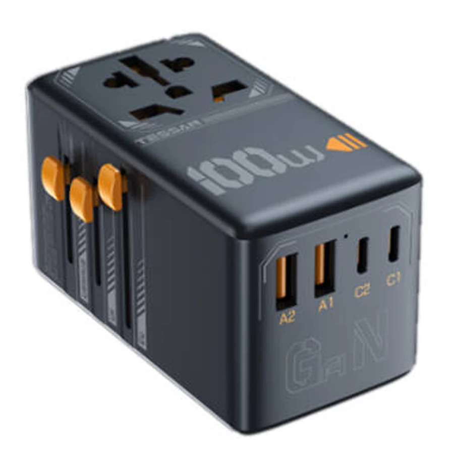 Tessan Travel Adapter 2 USB A + 2 USB C (100W) TS-WTA04