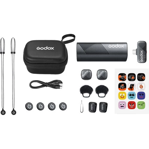 Godox Cube-S 2-Person Wireless Microphone System with USB-C Connector for Mobile Devices