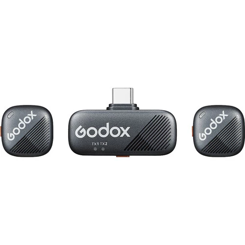 Godox Cube-S 2-Person Wireless Microphone System with USB-C Connector for Mobile Devices