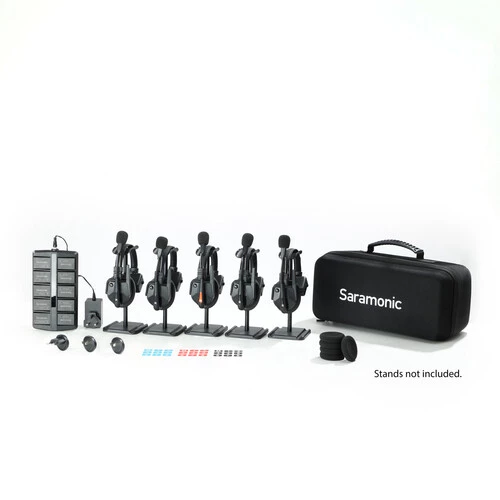 Saramonic WiTalk9-5S 5-Person Full-Duplex Wireless Intercom System with Single-Ear Headsets