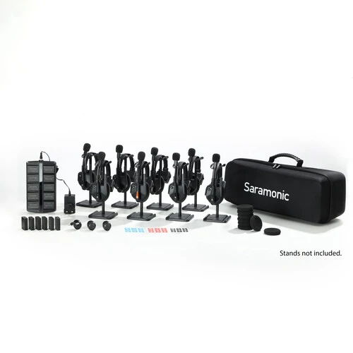 Saramonic WiTalk9-8S 8-Person Full-Duplex Wireless Intercom System with Single-Ear Headsets