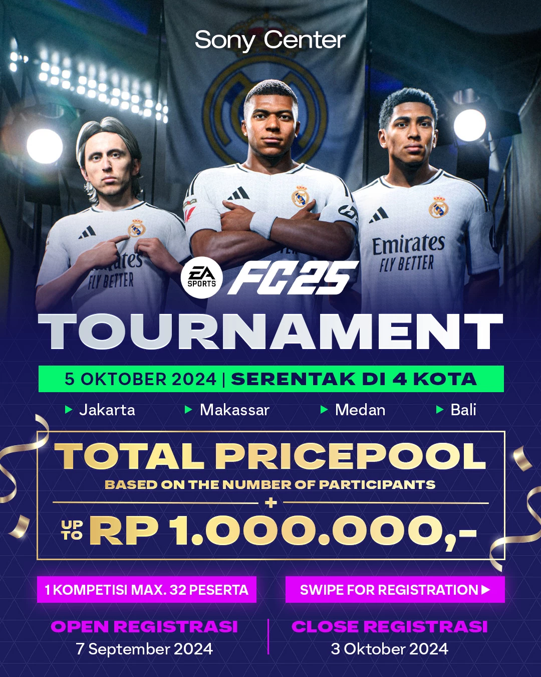 Buktikan Skill-Mu di FC25 Tournament Special Launching EA FC25 di Sony Center.